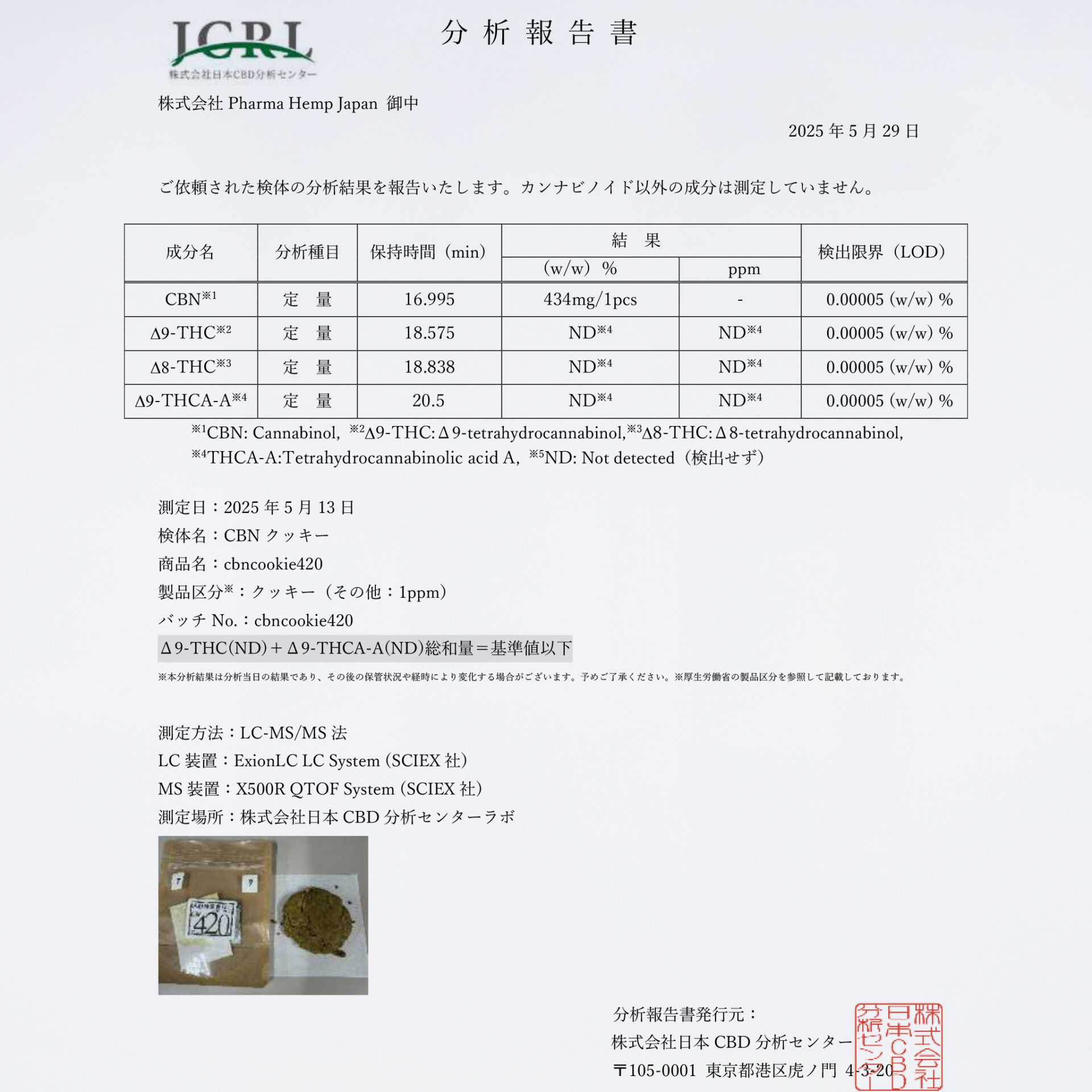 アンドレおじさんのCBNクッキー420mg(PharmaHemp) - 画像 (9)