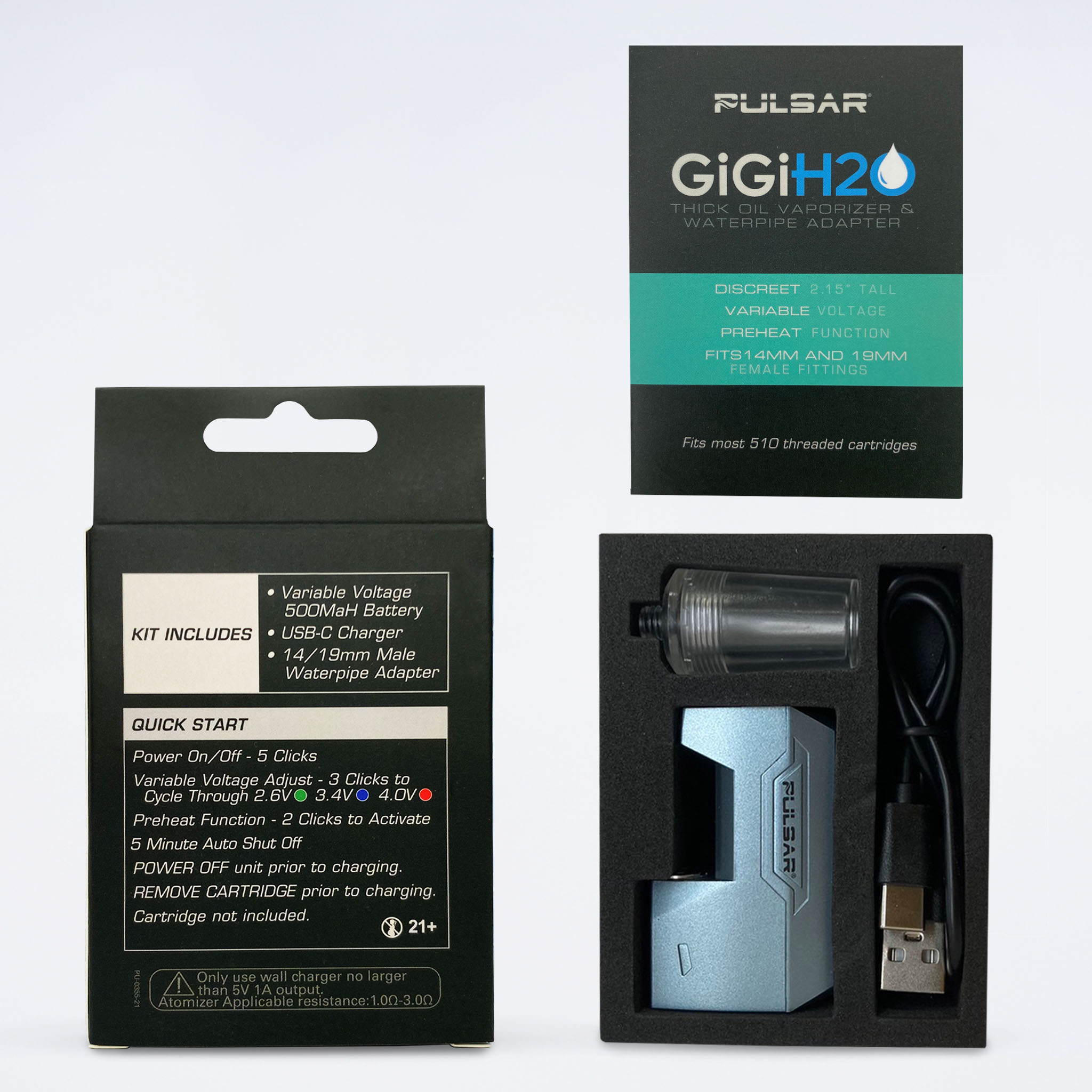 510規格バッテリー GiGi H2O ボング用 - 画像 (5)