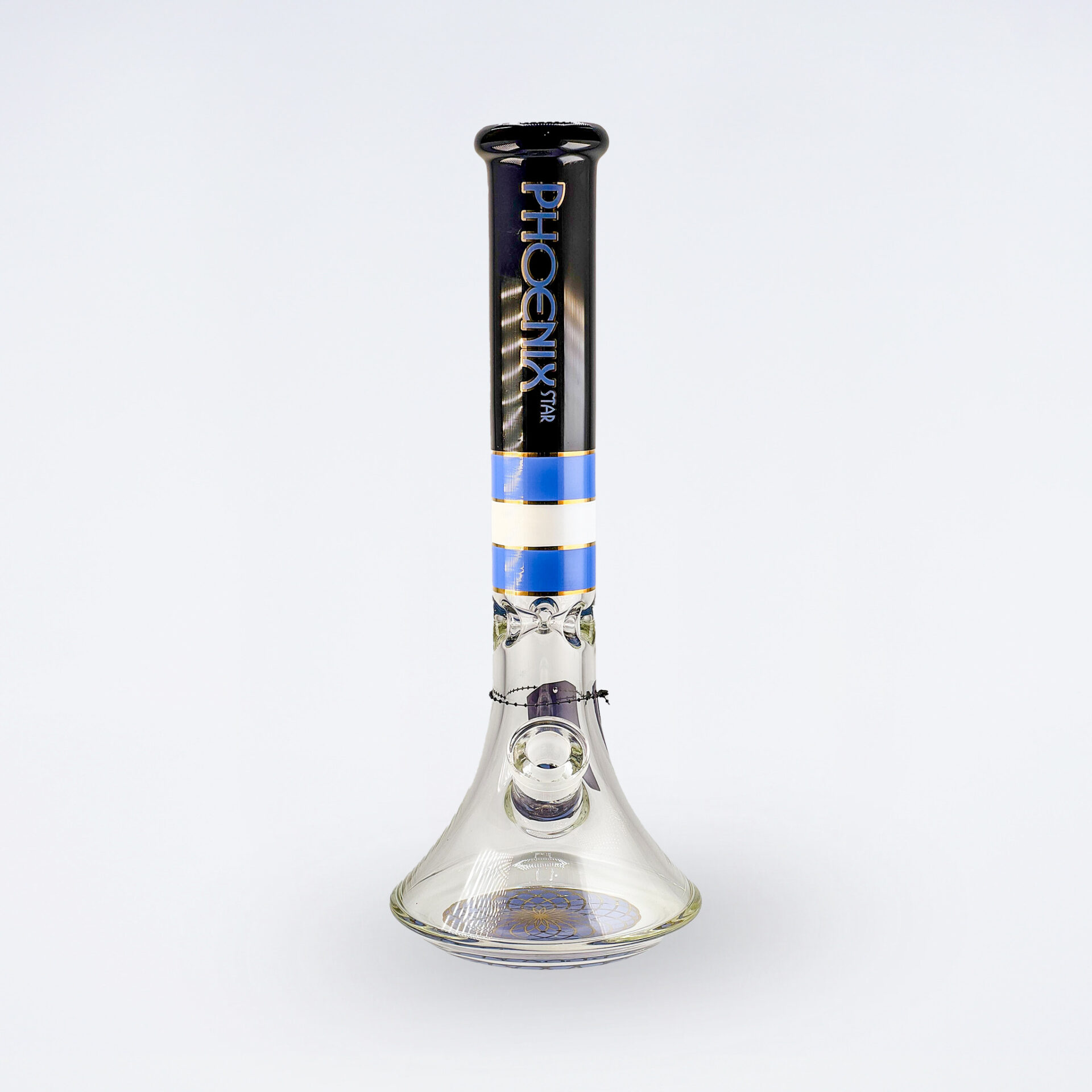 アームダウンステムビーカーボング-ブルー PHOENIX STAR