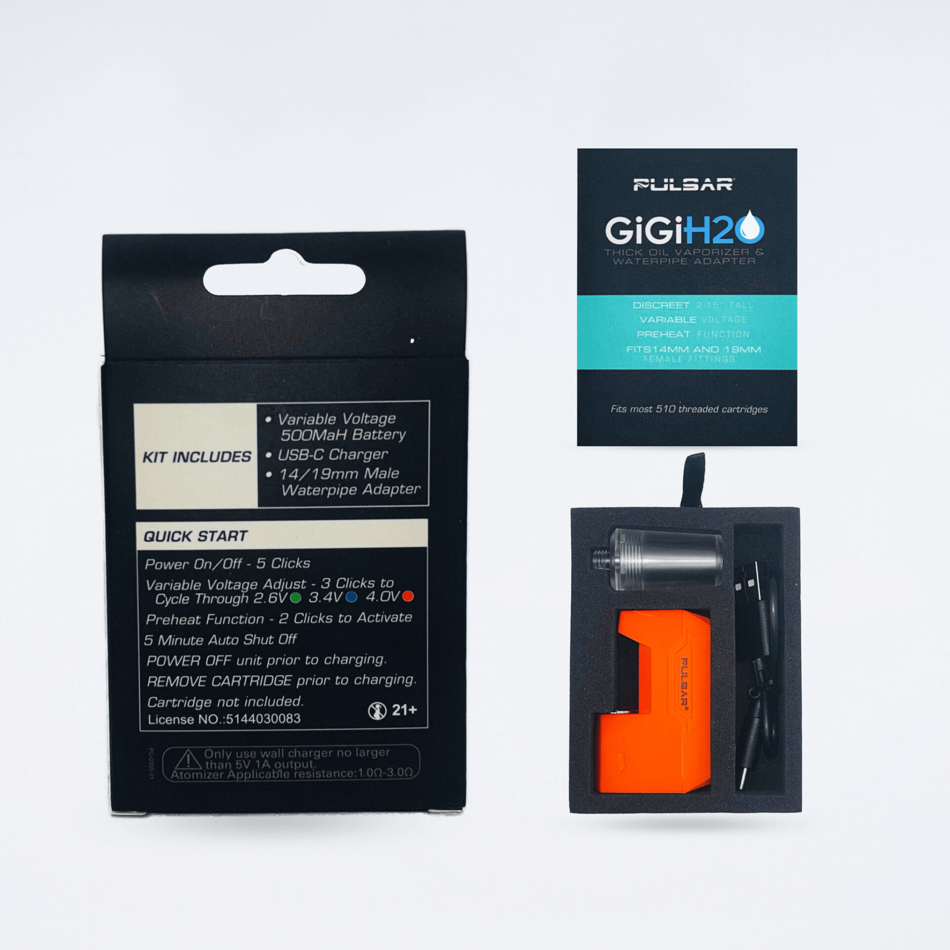 510規格バッテリー GiGi H2O ボング用 - 画像 (9)