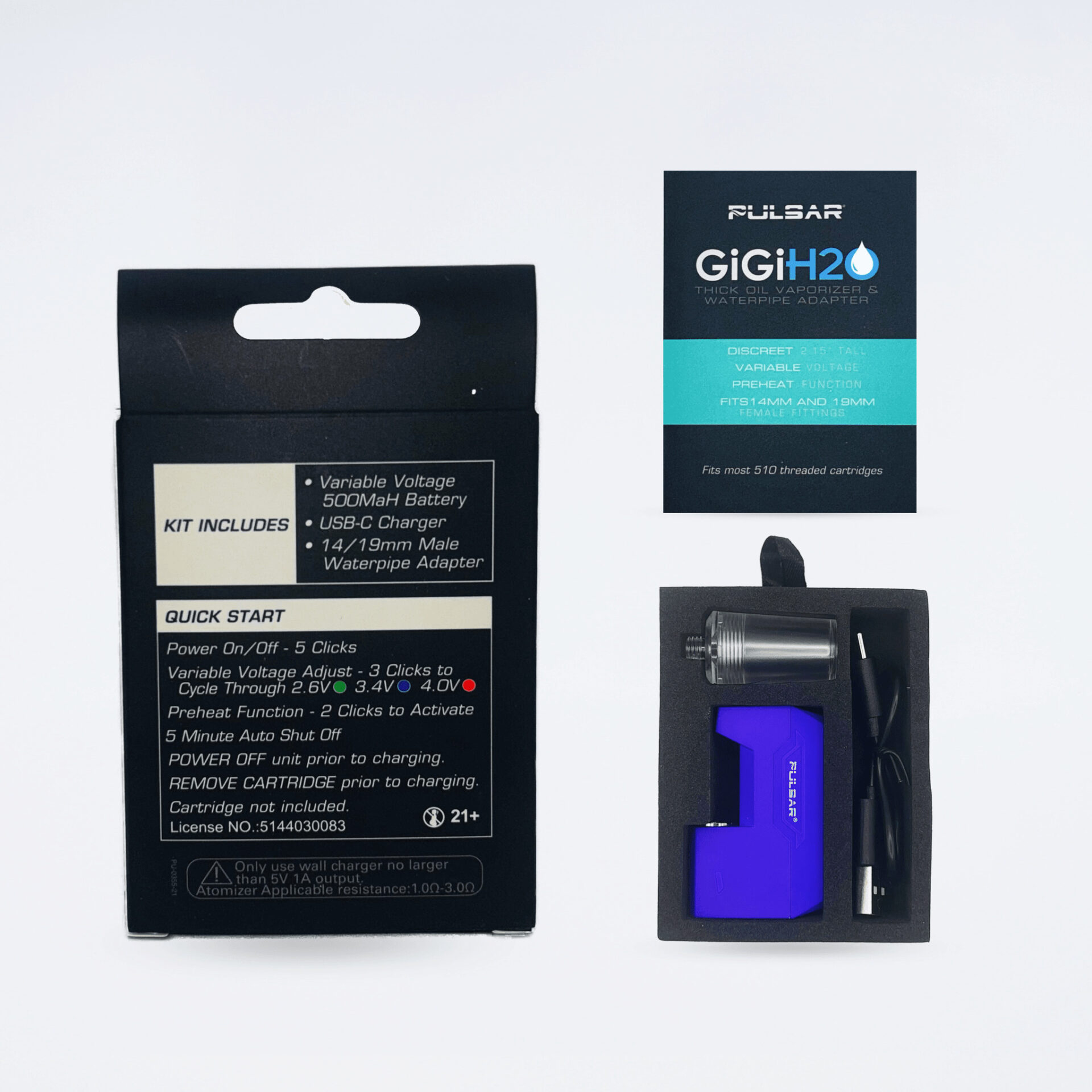 510規格バッテリー GiGi H2O ボング用 - 画像 (11)