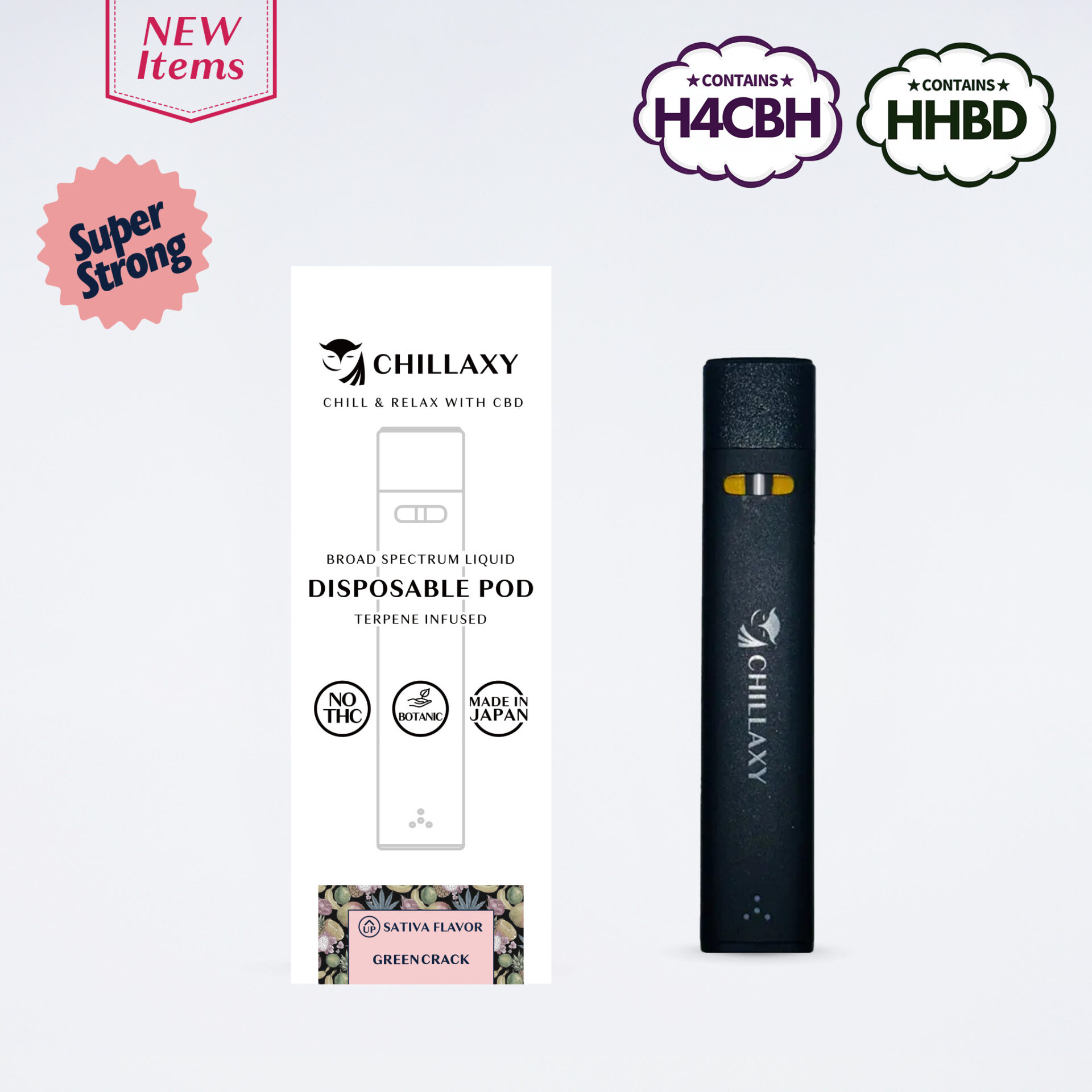 使い捨てPOD HHBD×H4CBH配合 Green Crack（限定品）